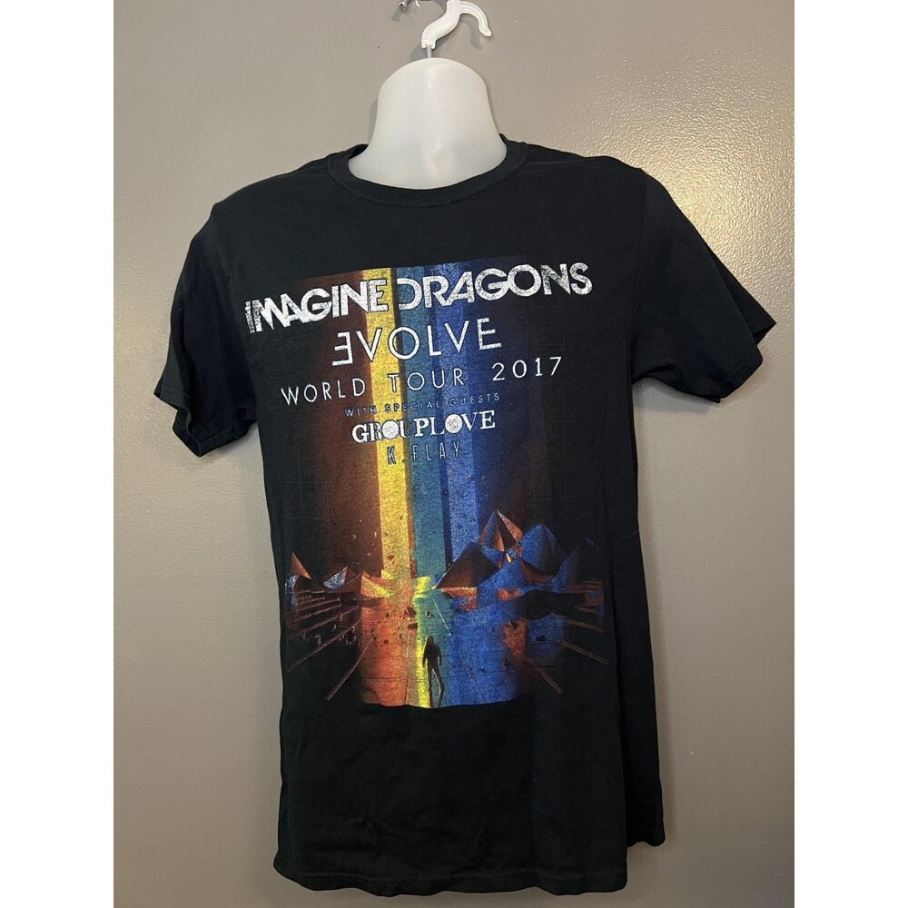 Imagine Dragons Shirt Mens Small Black Evolve World Tour 2017 Concert Band Tee